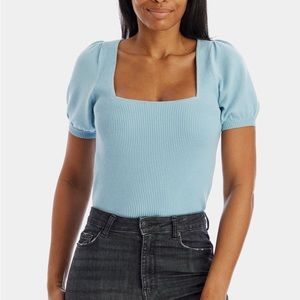 French Connection Jaida Top in Light Blue